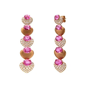 Bellina Pink Sapphire and Diamond Statement Earrings