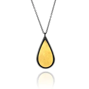 Bi-Metal Teardop Pendant