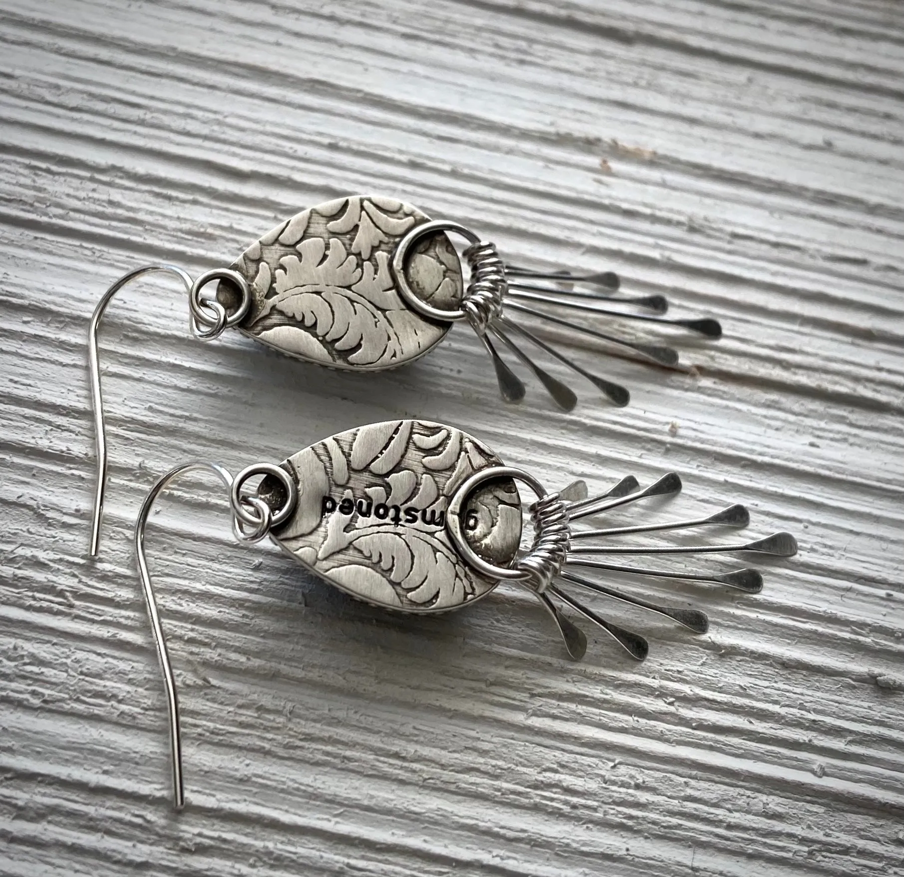 Black Agate Fringe Earrings