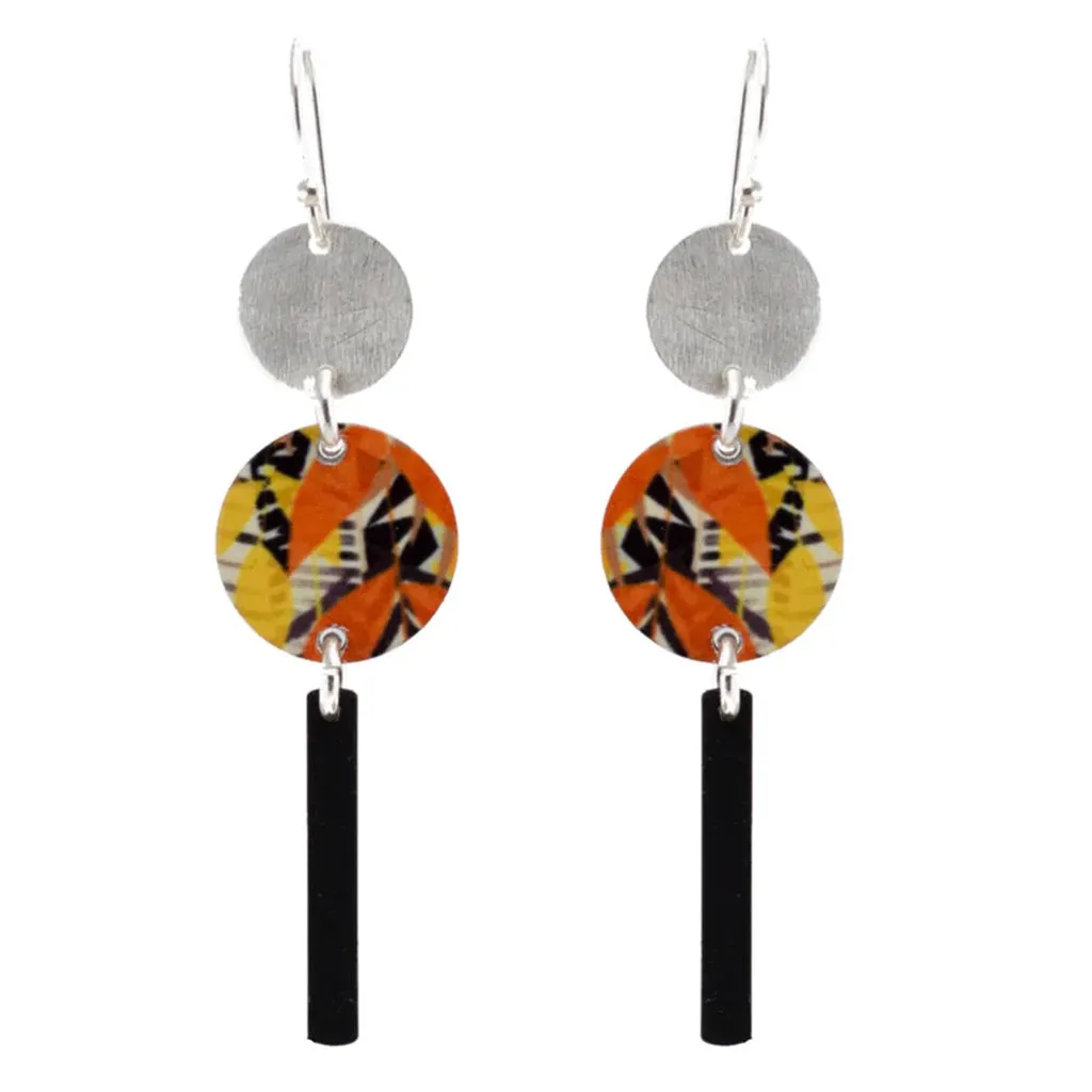 Black Bar Drop Earring