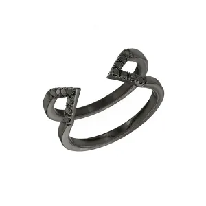 Black Diamond Dagger Ring | Black Gold