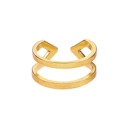 Black Diamond Dagger Ring | Yellow Gold