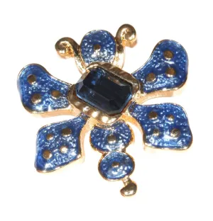 Blue Beetle Bug Pin