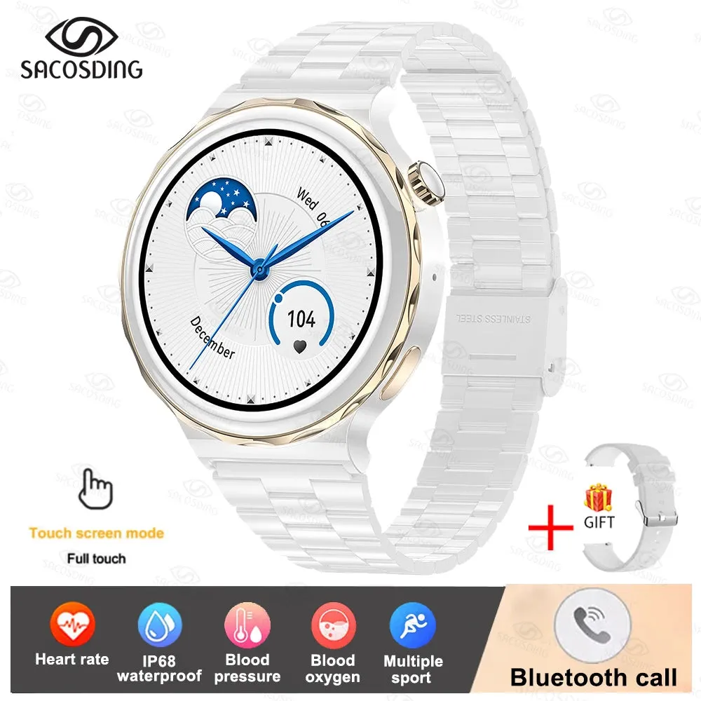 Bluetooth Call Smart Watch Women 1.32 inch 390*390 HD Screen Ladies Smartwatch Heart Rate Blood Pressure Monitor Women's Watches