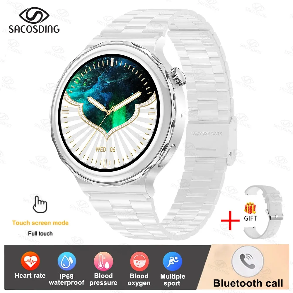 Bluetooth Call Smart Watch Women 1.32 inch 390*390 HD Screen Ladies Smartwatch Heart Rate Blood Pressure Monitor Women's Watches