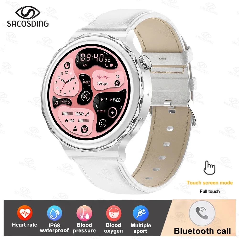 Bluetooth Call Smart Watch Women 1.32 inch 390*390 HD Screen Ladies Smartwatch Heart Rate Blood Pressure Monitor Women's Watches