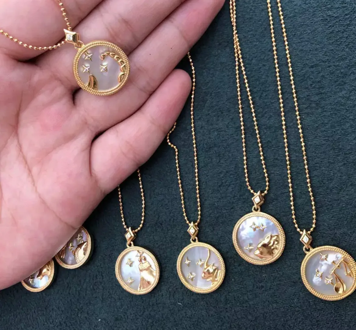 Boho & Mala Leo Horoscope Gold Necklace (Lion): July 23–August 22 APN1000