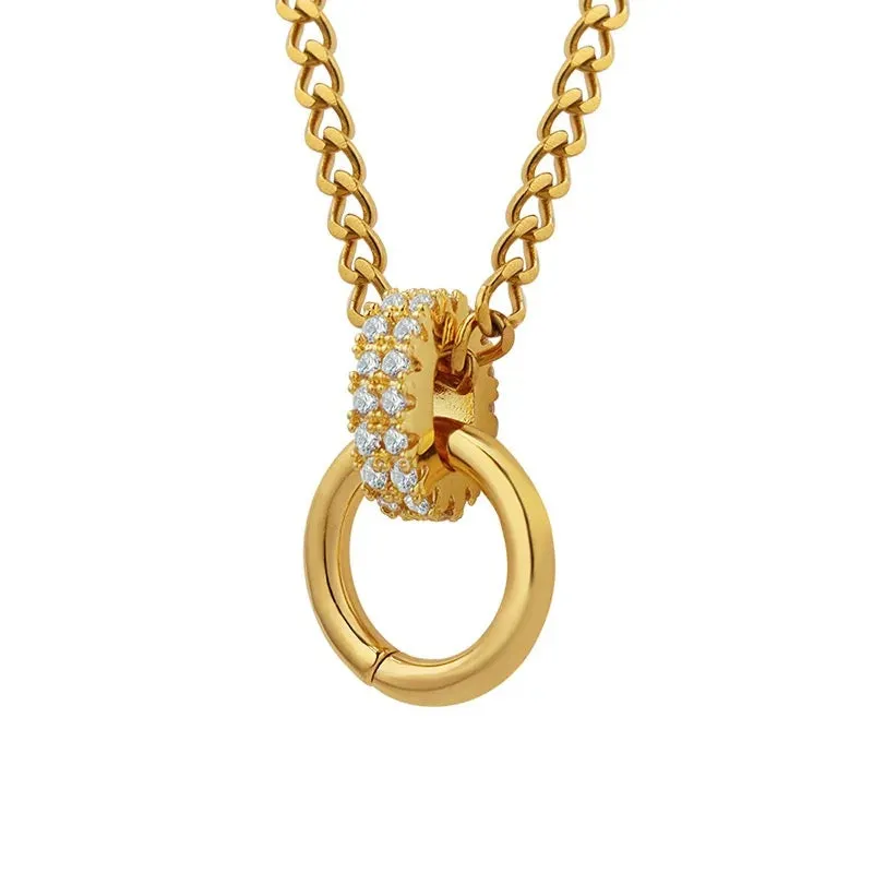 Boho & Mala Stainless Steel Gold Plated Necklace