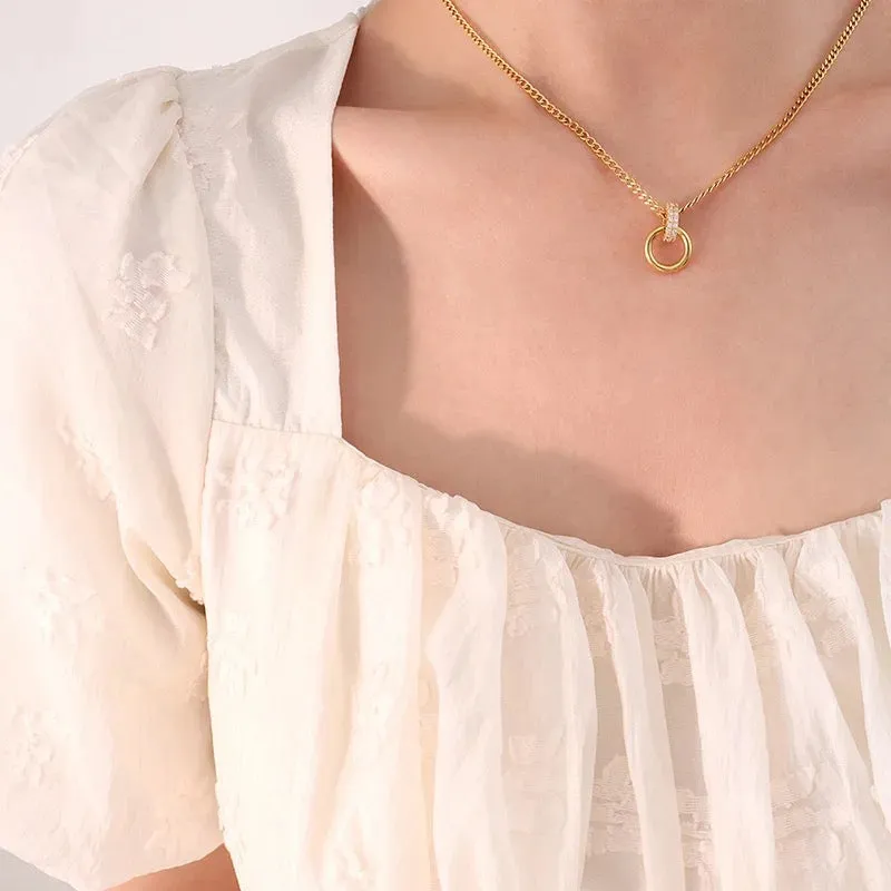 Boho & Mala Stainless Steel Gold Plated Necklace