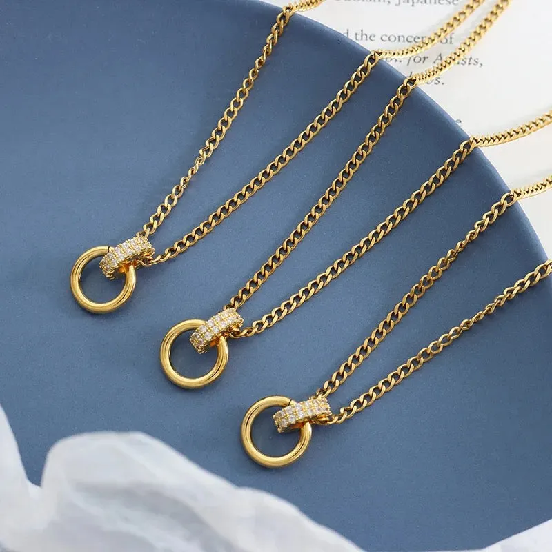 Boho & Mala Stainless Steel Gold Plated Necklace