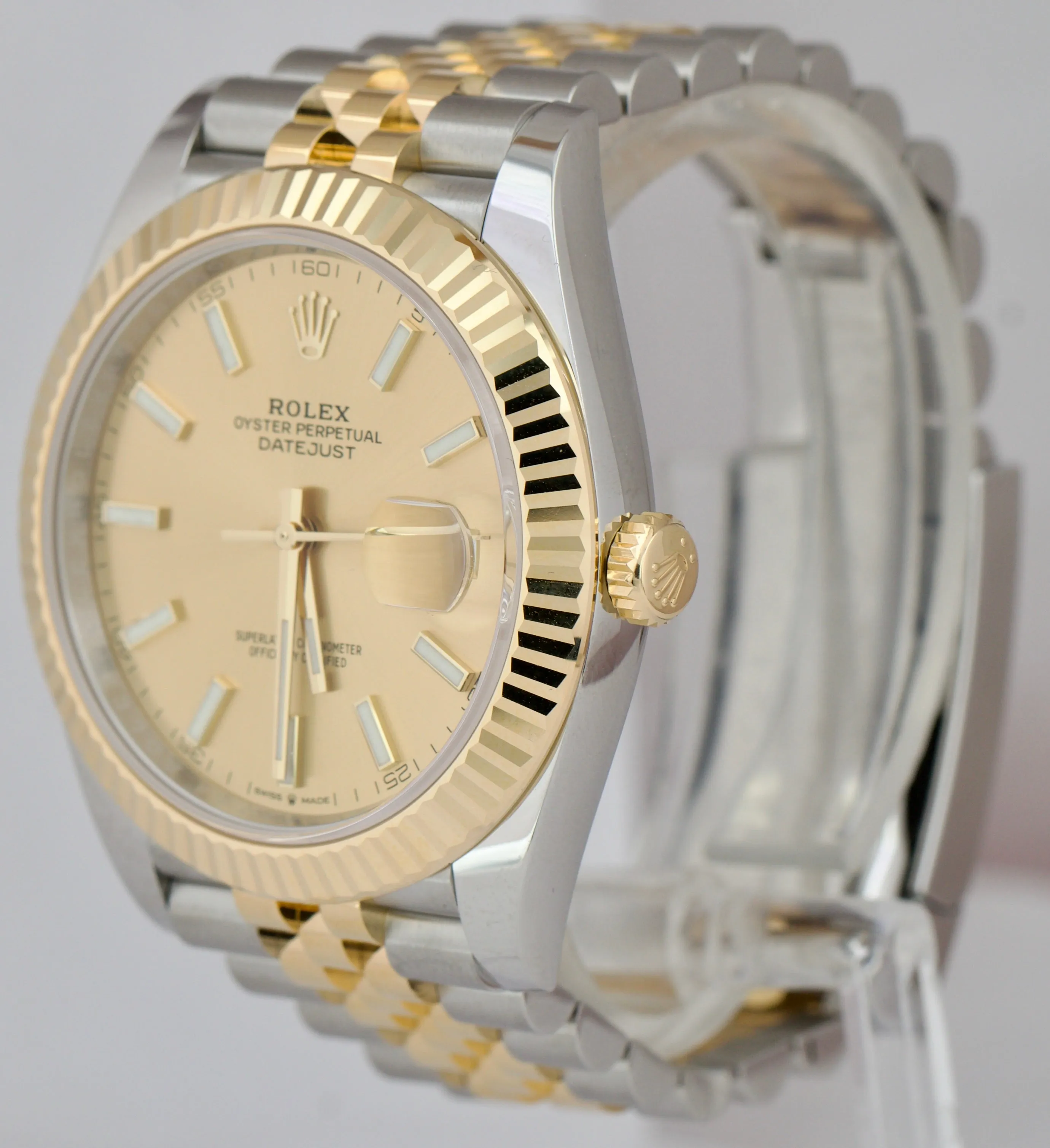 BRAND NEW 2022 Rolex DateJust 41 Champagne Two-Tone 41mm Jubilee Watch 126333