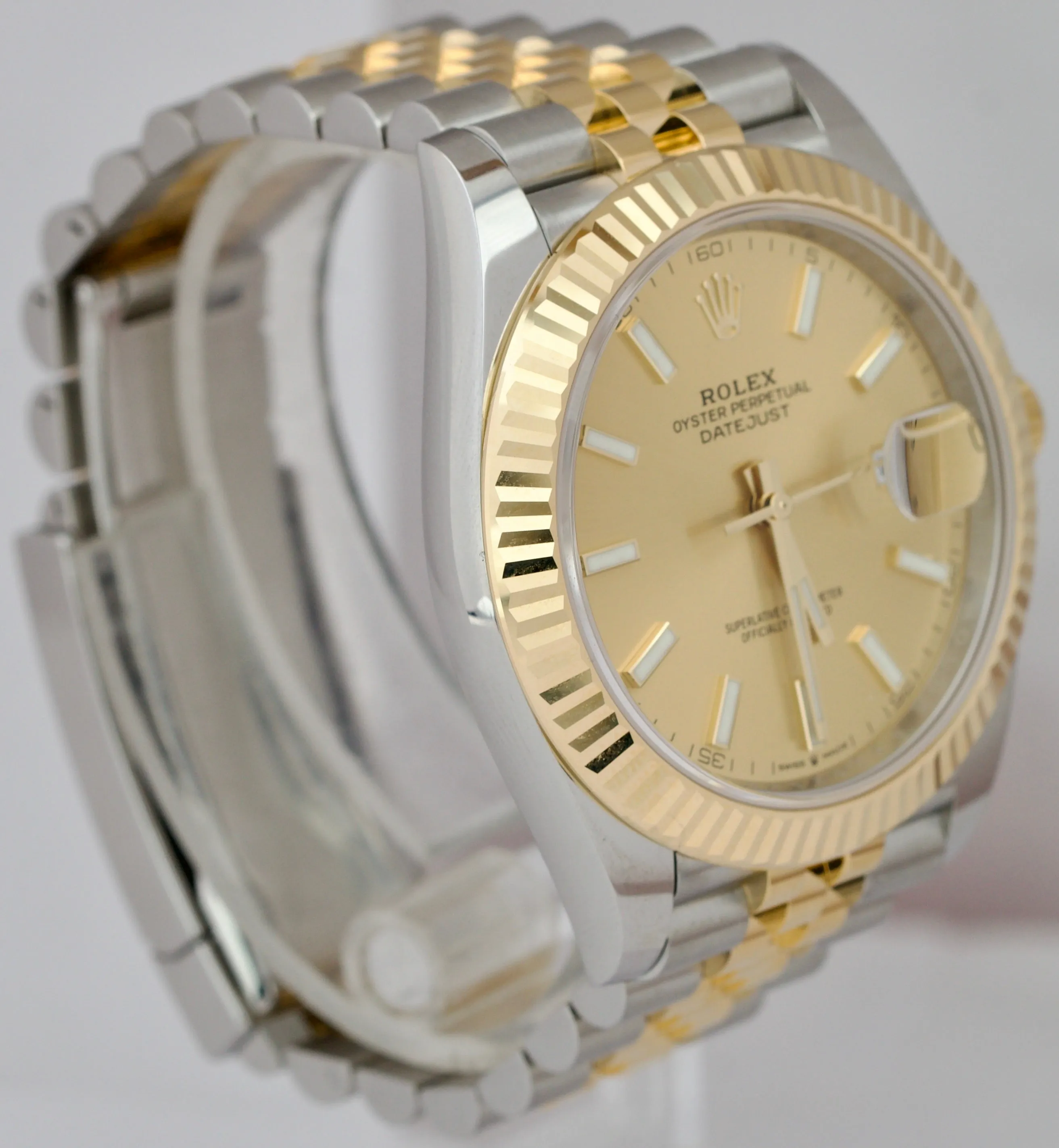 BRAND NEW 2022 Rolex DateJust 41 Champagne Two-Tone 41mm Jubilee Watch 126333