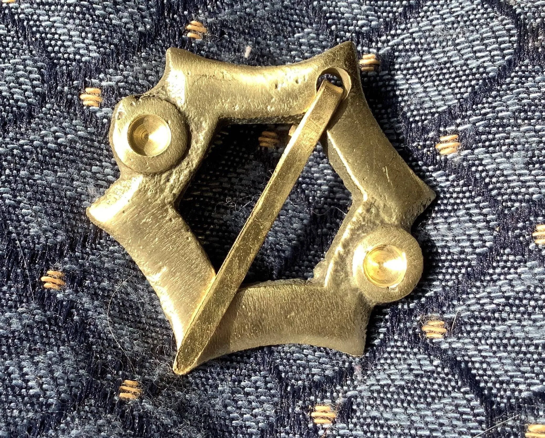 Brass Sexfoil Medieval Brooch