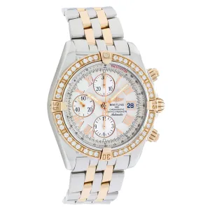 Breitling 18K Yellow Gold Stainless Steel Chronomat Evolution C13356