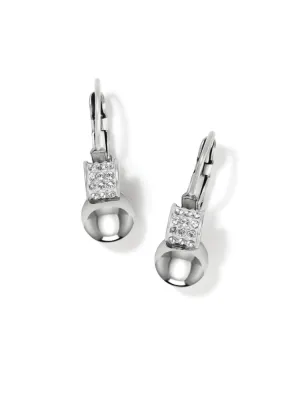 Brighton- Meridian Silver Ball Leverback Earrings