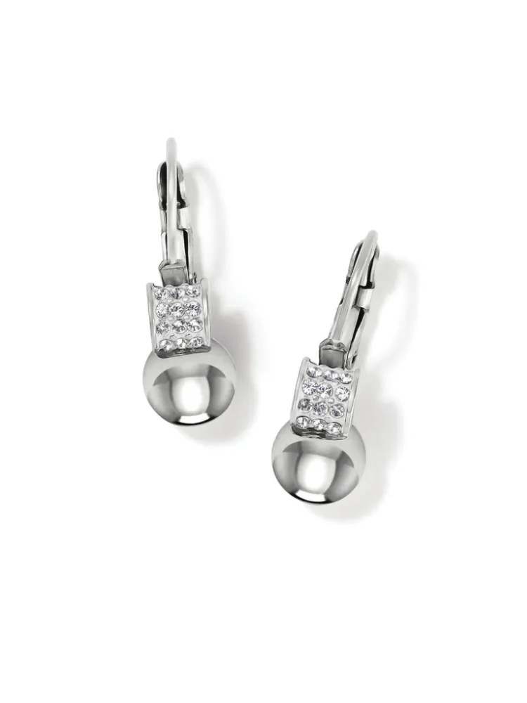 Brighton- Meridian Silver Ball Leverback Earrings