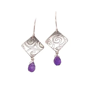 Briolette Drop Swirl Earrings