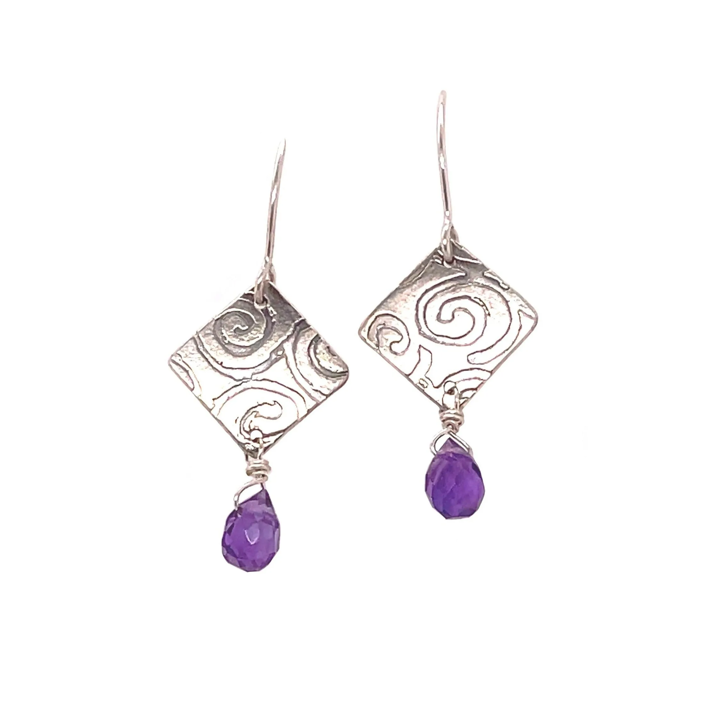 Briolette Drop Swirl Earrings