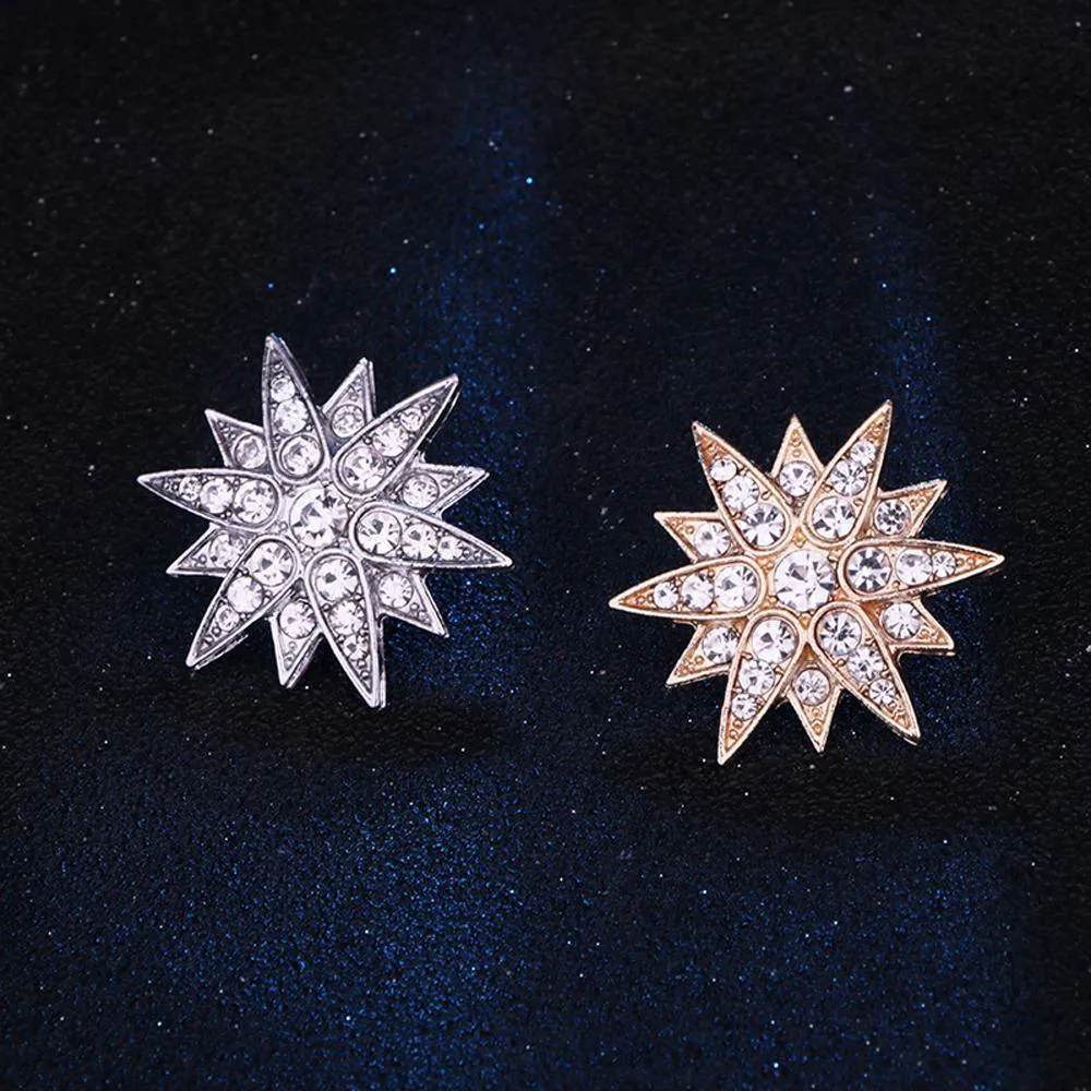 Brooch Six Pointed Star Collar Button Badge Fashion Corsage Pin Accessories