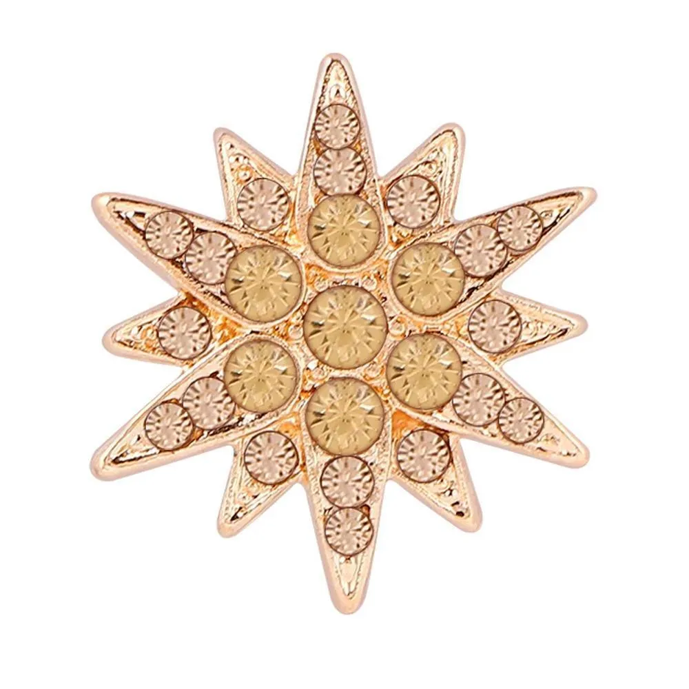 Brooch Six Pointed Star Collar Button Badge Fashion Corsage Pin Accessories