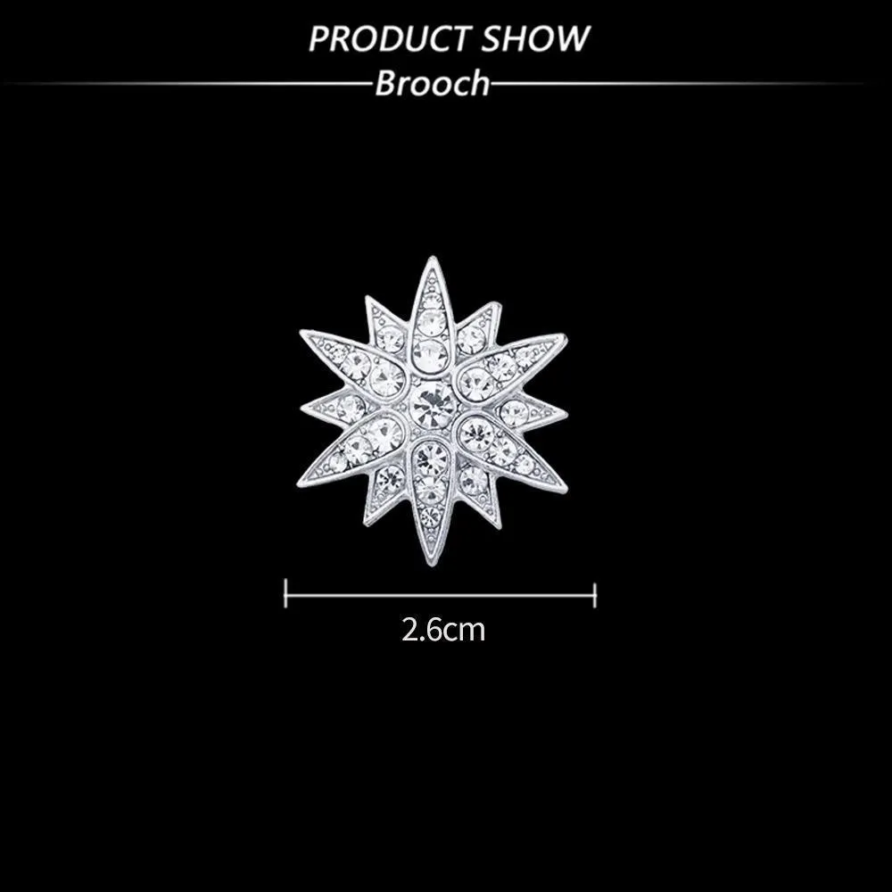 Brooch Six Pointed Star Collar Button Badge Fashion Corsage Pin Accessories