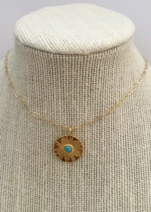 Bursting Turquoise Necklace
