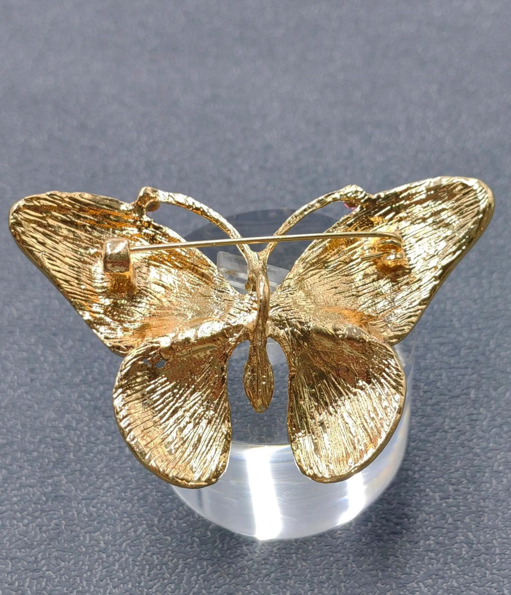 Butterfly Rhinestone Enamel Brooch