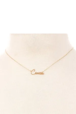 Cancer Zodiac Necklace