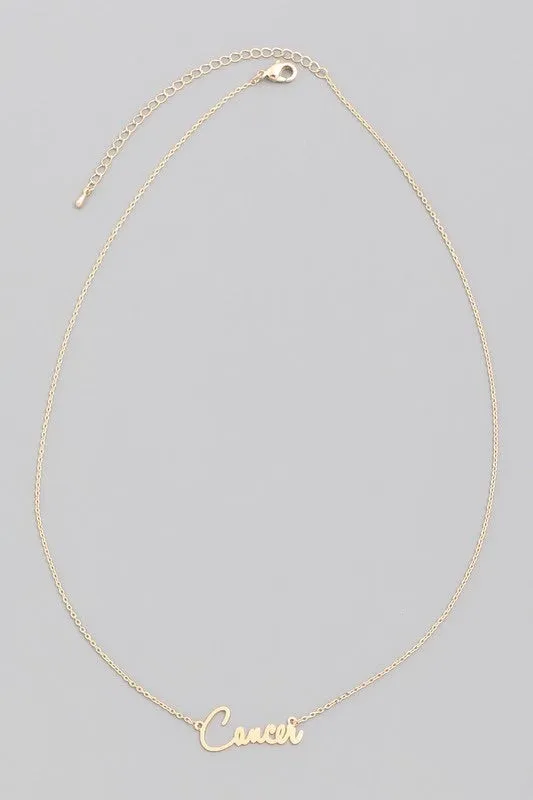 Cancer Zodiac Necklace