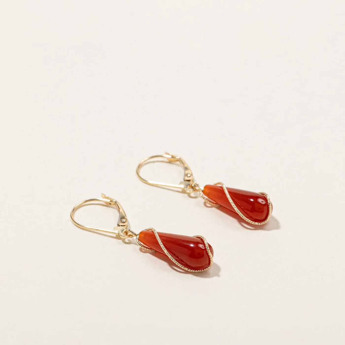 Carnelian Drop Earrings | 8.00ctw |