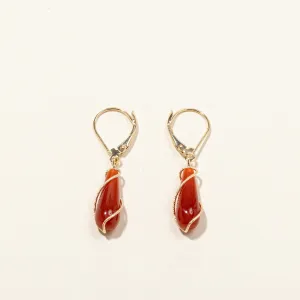Carnelian Drop Earrings | 8.00ctw |