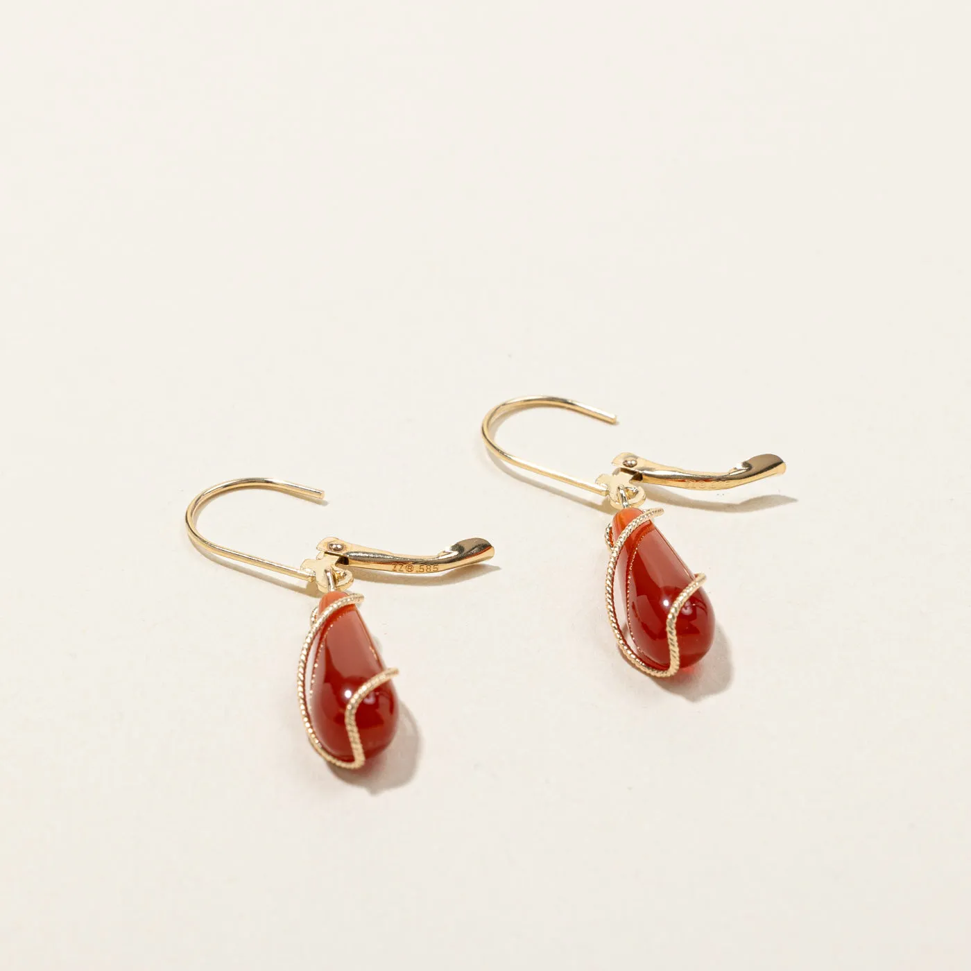 Carnelian Drop Earrings | 8.00ctw |