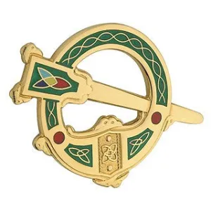 Celtic Tara Brooch Enamel 18ct Gold Plated TG1038GN