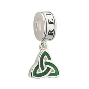 Charm Bead Trinity Knot Dangle Sterling Silver