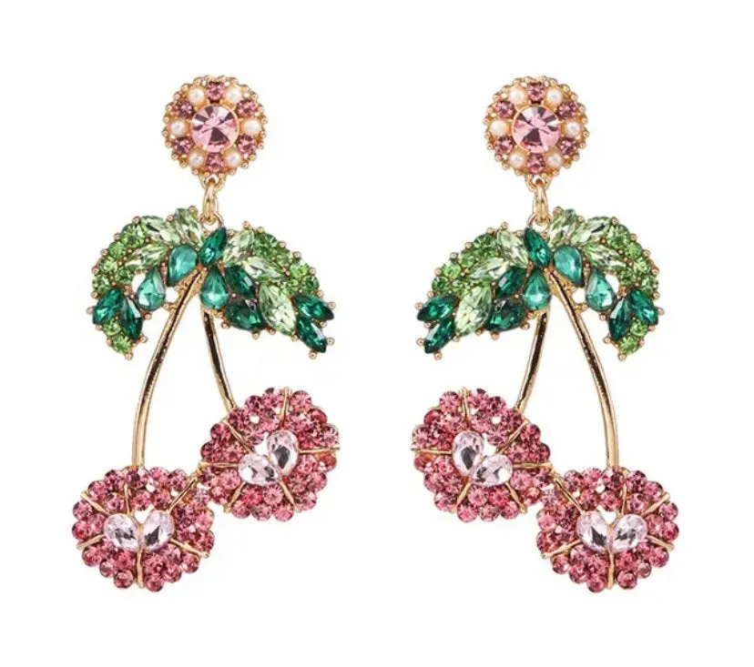 CHERRY ON TOP STATEMENT EARRINGS