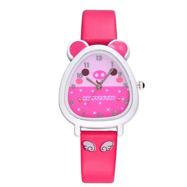 Children Watch Lovely Animal Kids Watch Cartoon Watch Girls boys Rubber reloj deportivo Children Wristwatches montre enfant #C