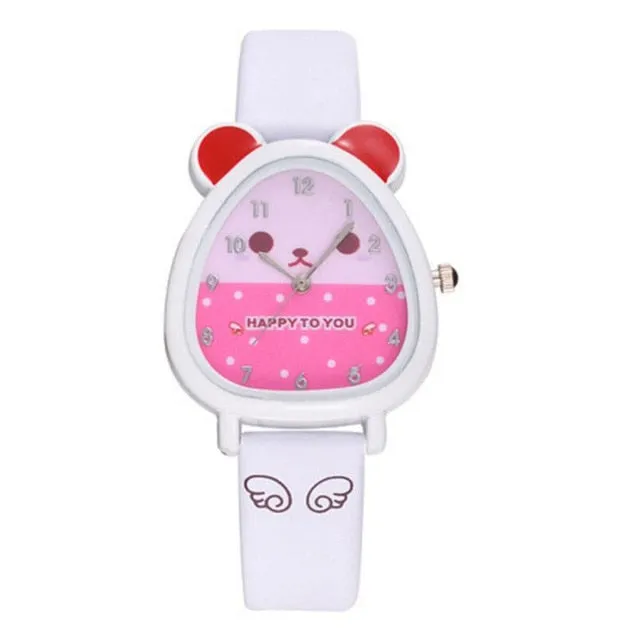 Children Watch Lovely Animal Kids Watch Cartoon Watch Girls boys Rubber reloj deportivo Children Wristwatches montre enfant #C