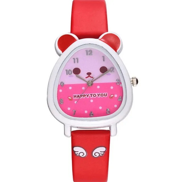 Children Watch Lovely Animal Kids Watch Cartoon Watch Girls boys Rubber reloj deportivo Children Wristwatches montre enfant #C