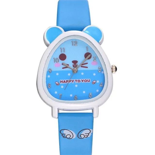 Children Watch Lovely Animal Kids Watch Cartoon Watch Girls boys Rubber reloj deportivo Children Wristwatches montre enfant #C