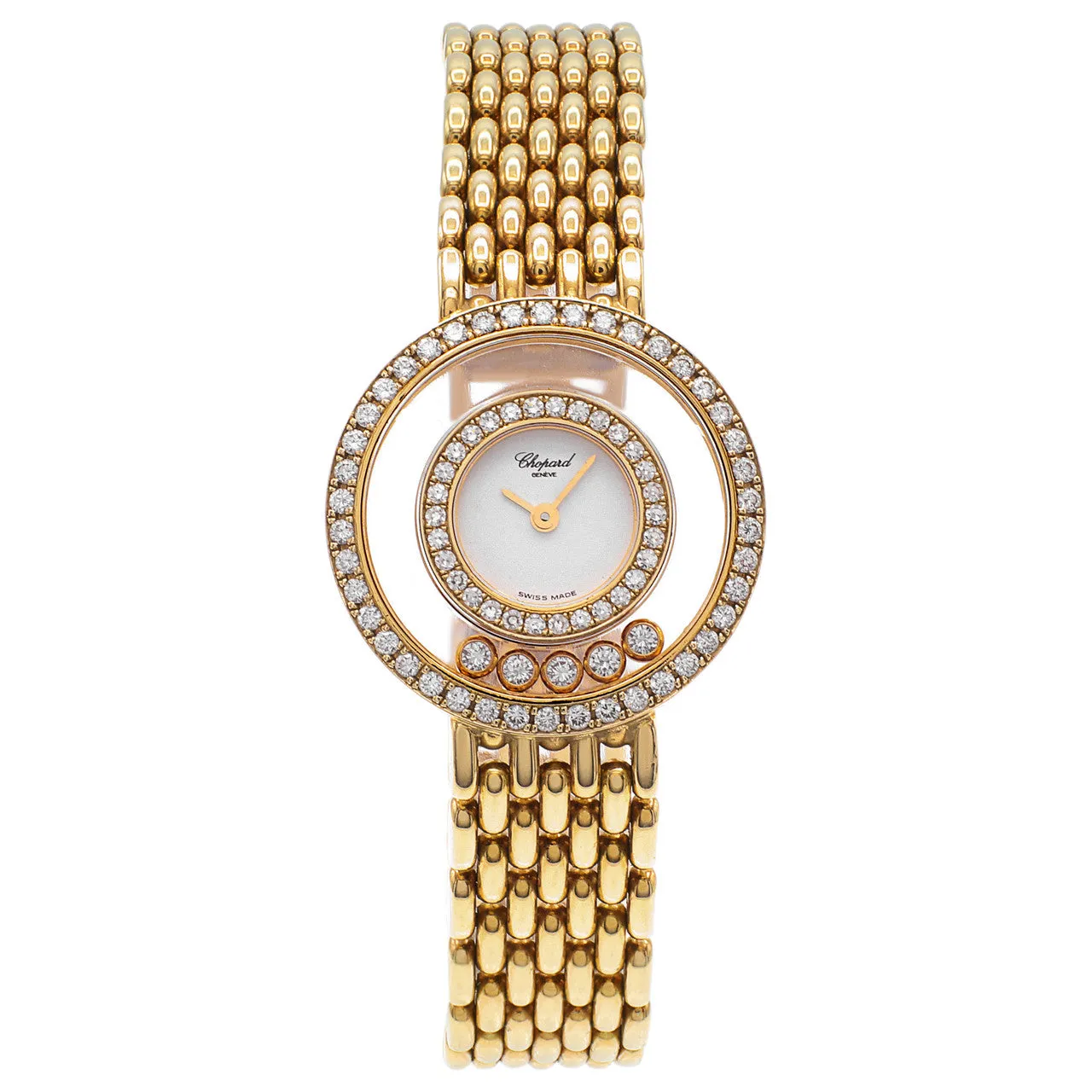 Chopard 18K Yellow Gold Happy Diamond Watch