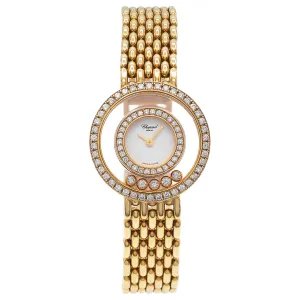 Chopard 18K Yellow Gold Happy Diamond Watch