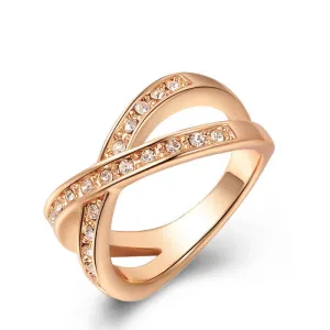 Christmas gift to girl X rings,top quality make with genuine SWR crystal, 100% hand made fashion jewelry