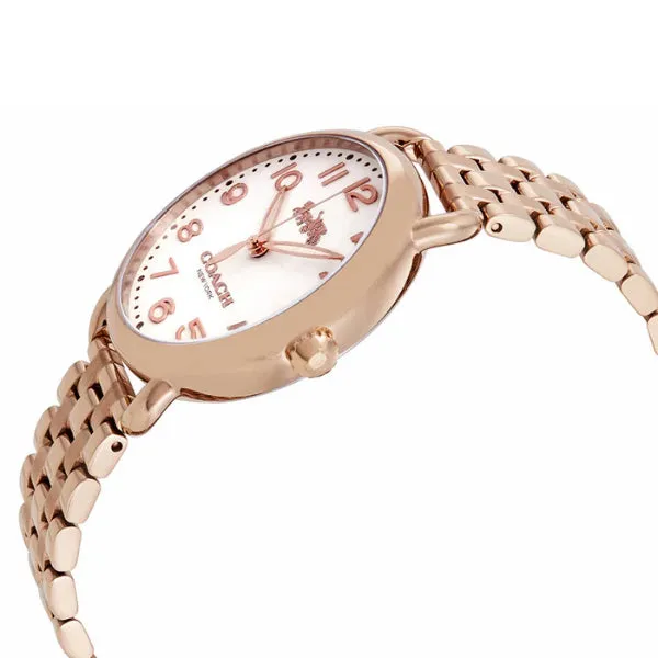Coach Delancey Rose Gold Stainless Steel White Dial Quartz Watch for Ladies - 14502262