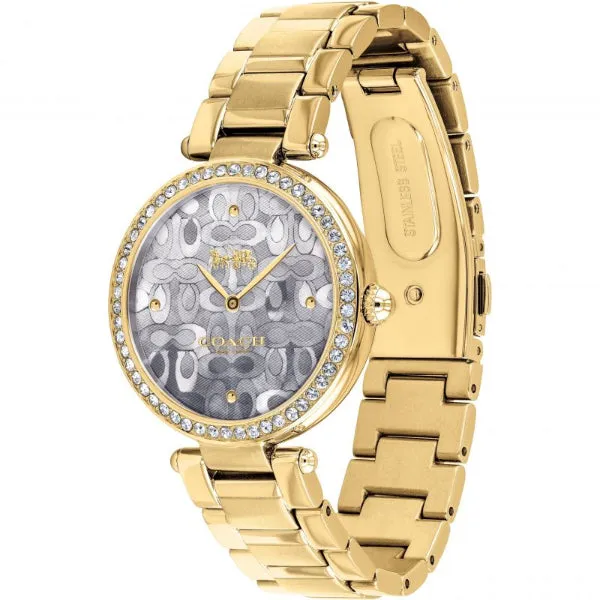 Coach Park Gold Stainless Steel Mother Of Pearl Dial Quartz Watch for Ladies - 14503225