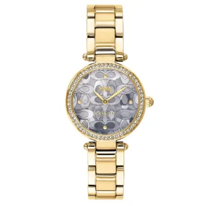 Coach Park Gold Stainless Steel Mother Of Pearl Dial Quartz Watch for Ladies - 14503225