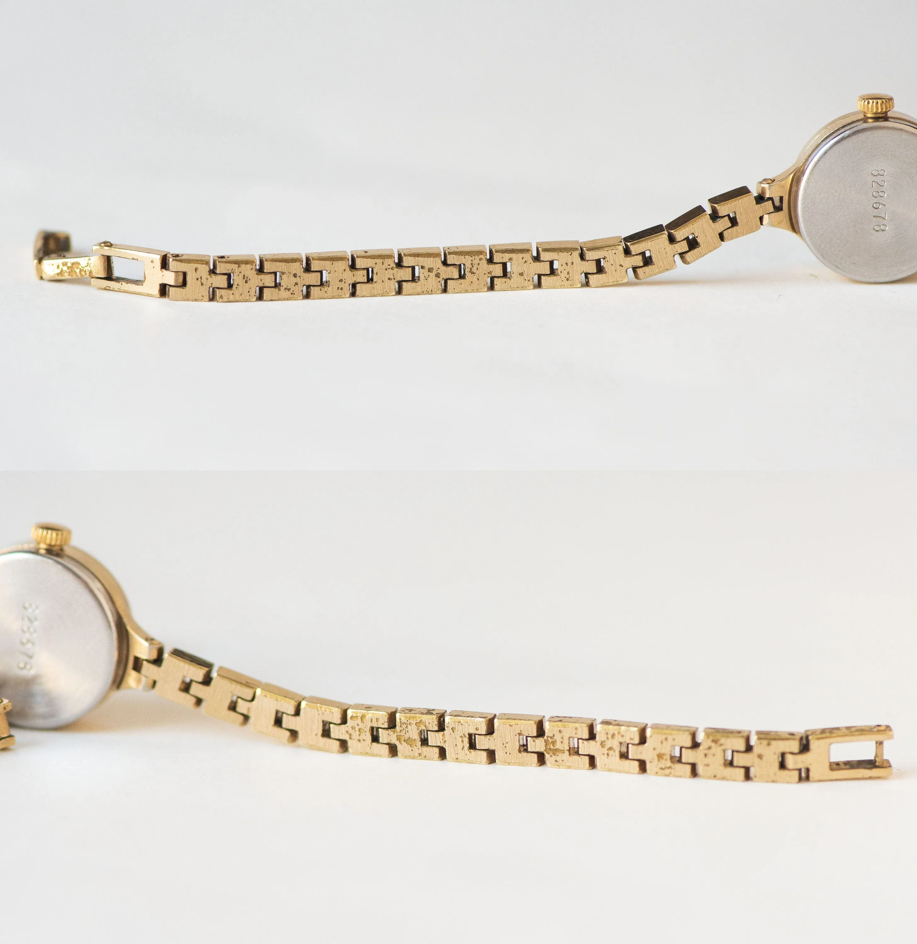 Cocktail watch for woman small, gold plated watch Seagull, lady's wristwatch bracelet mechanical, yellow face watch gift, unique women watch
