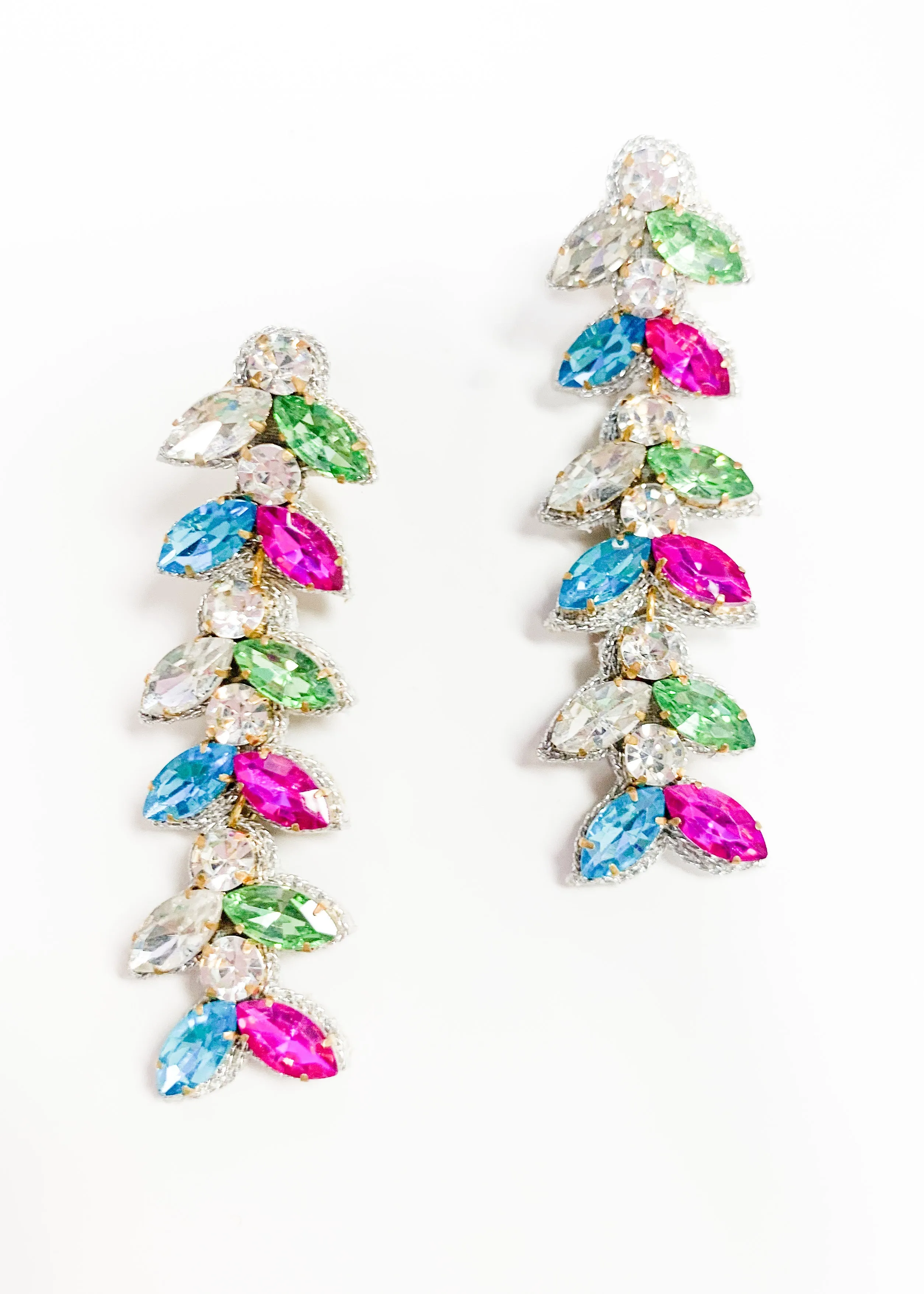 Colorful Beaded Drop Earrings