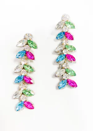 Colorful Beaded Drop Earrings