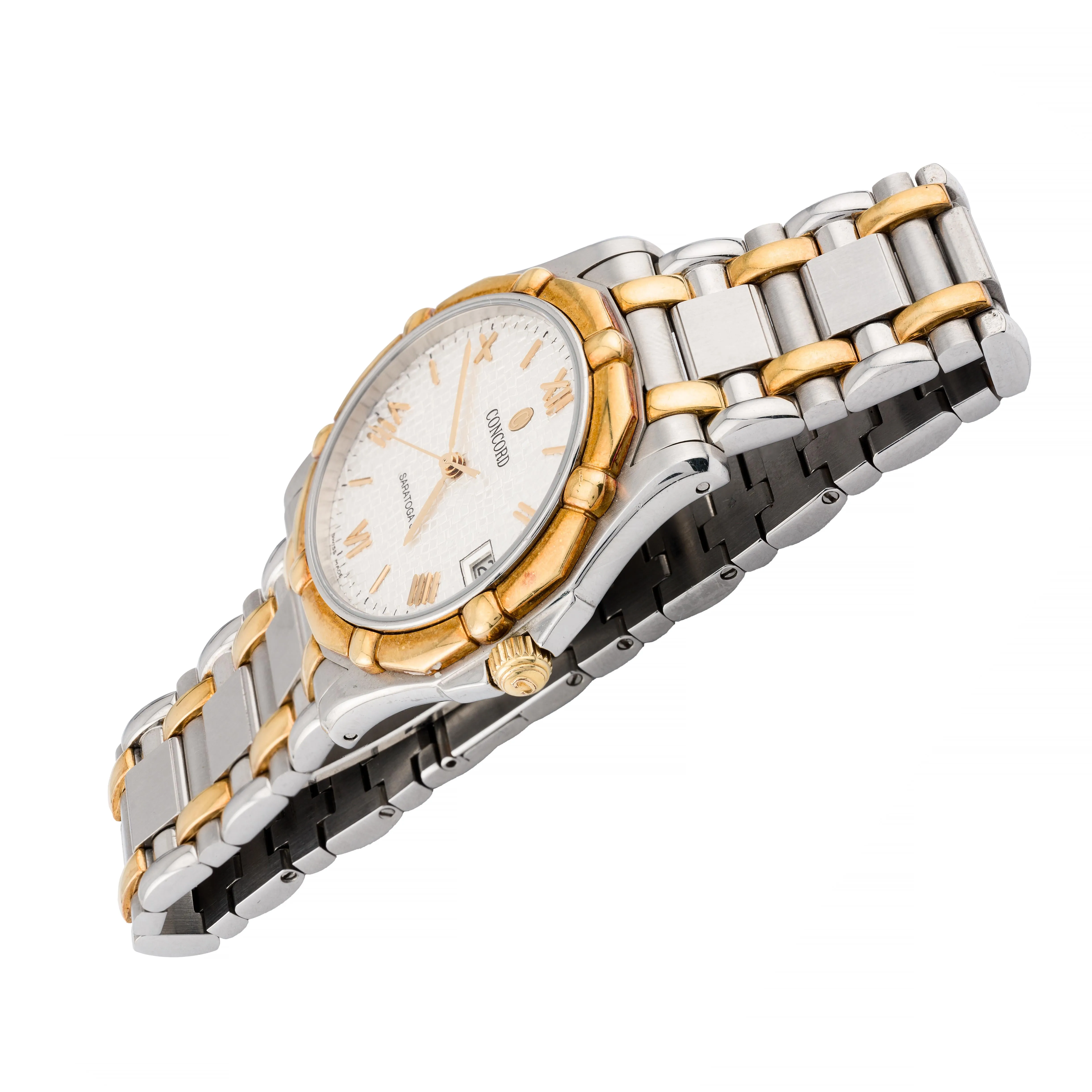 Concord Saratoga SL 18 Karat Gold & Stainless Steel Mens Wrist Watch
