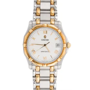 Concord Saratoga SL 18 Karat Gold & Stainless Steel Mens Wrist Watch